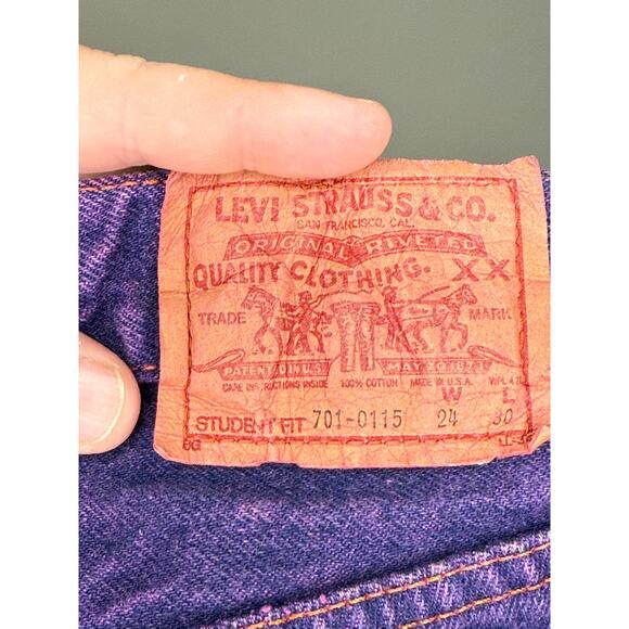 Vintage Levi's Pink Stonewashed Denim Jean Shorts 24 inch waist - Picture 3 of 4